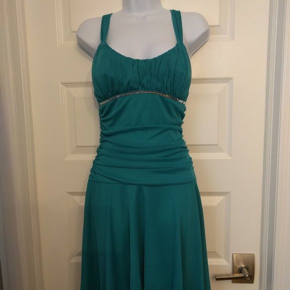 RUBY ROX PROM DRESS ICE QUEEN GREEK GODDESS Y2K VINTAGE FAIRYCORE HALLOWEEN SZ M - Picture 1 of 10